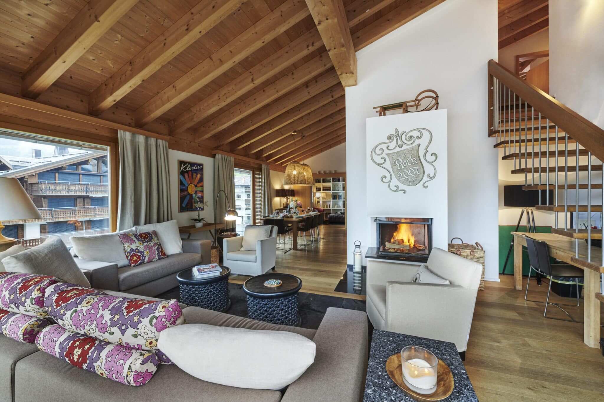 Ski apartment rental in Klosters, Switzerland.