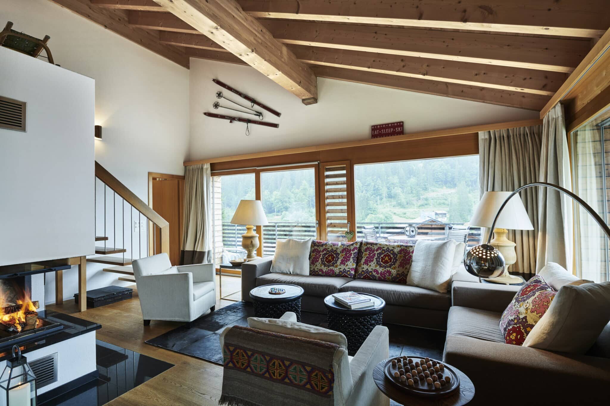 Ski apartment rental in Klosters, Switzerland.